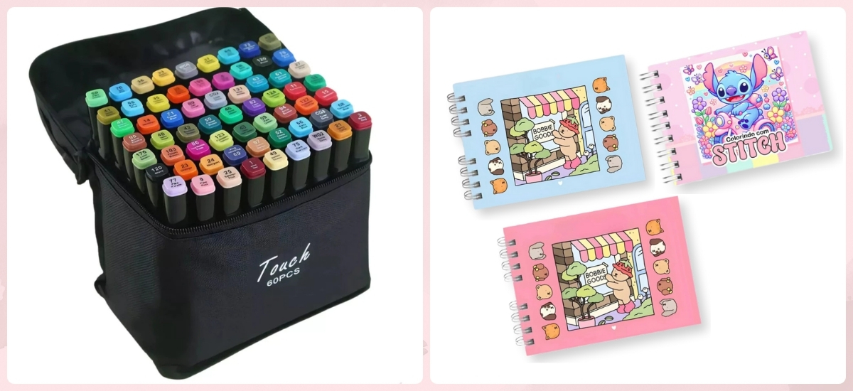 Presentes de Dia dos Namorados para Leitores: +60 ideias em Guia Completo Presentes de Dia dos Namorados para Leitores: ideias em Guia Completo - Kit Livros de colorir com Canetinhas