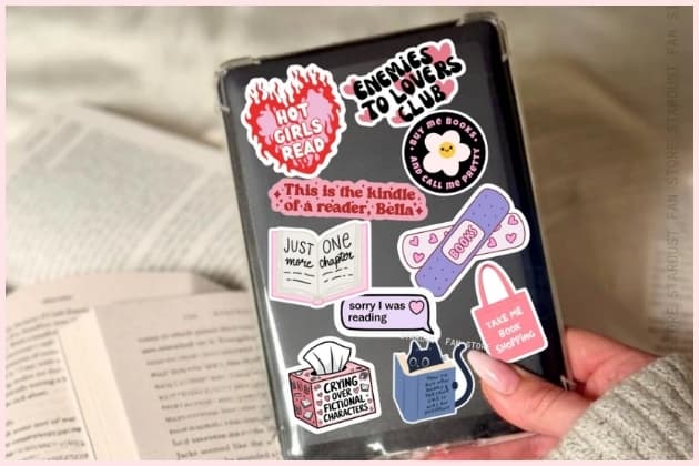 Pack Kit 45 Adesivos KINDLE Stickers Vinil À Prova D'água Kindle Journal Scrapbook Livros Leitura Books
