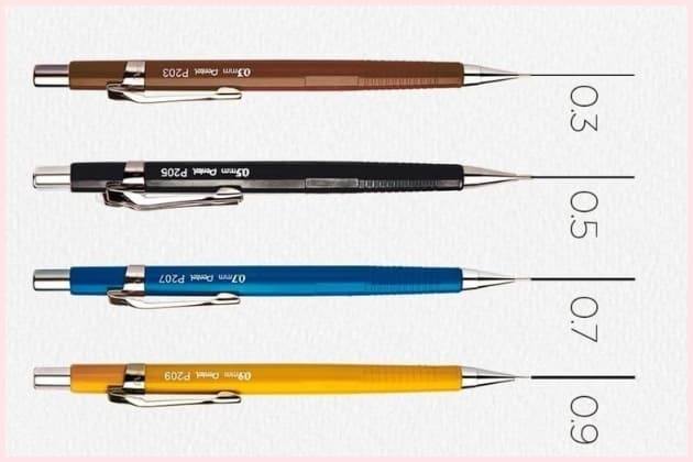 Lapiseira Técnica Tradicional Pentel Sharp P200 - 4 Opções