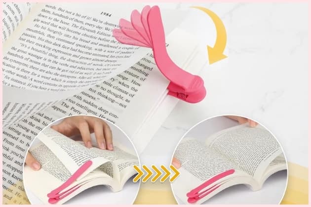 3pcs Marcador Inteligente Silicone, Marcadores de página, Simples leitura marcador clipe, ferramentas de leitura